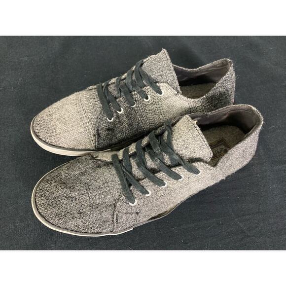 Woolrich Men's Low Top Sneakers Gray Ombre Wool Lace Up Shoes Size 11 - Picture 3 of 13